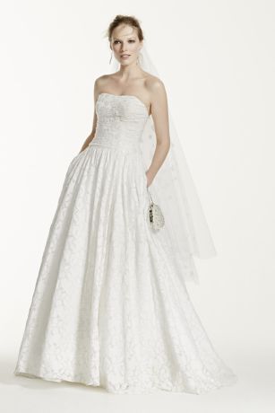david's bridal lace ball gown